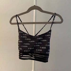 Soul Cycle Skull Logo Sports Bra
